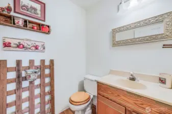 The downstairs bathroom