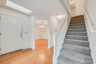 View into the diningroom and staircase