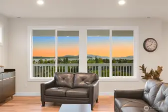 Spectacular southern facing view from living area.