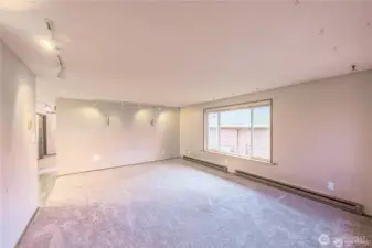 View from the front door. All new windows.