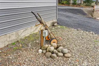 RV Hook-up beside building