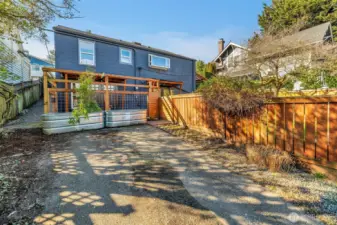 Off street parking accessed through alleyway