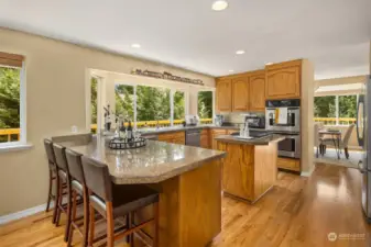 Step into the heart of the home and discover a dream kitchen built for entertaining and featuring newer stainless-steel appliances, a charming double door pantry, granite countertops, and adjacent breakfast bar and family room.