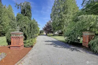 Nice, private long driveway.