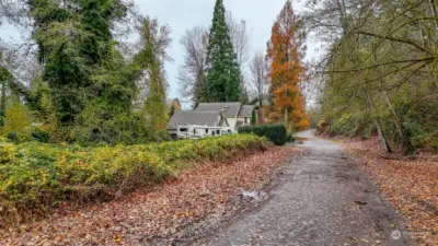 Road in front of lot