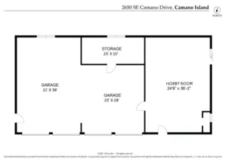 Floor plan of the Garage/Shop.