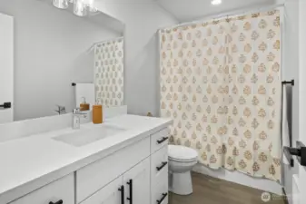 Full bath on upper level
