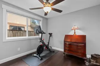 Bedroom 3. Comfortable, light-filled spaces for guests or office use.