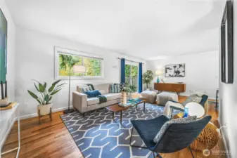 Large Living Room with W facing windows