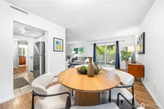 Dining area next o kitchen