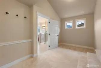 The primary closet, a blank slate, ready for your design.