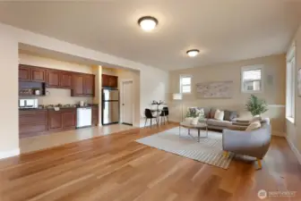 Extended guests or multigenerational households can be comfortable in this complete second living area - plumbed for a gas fireplace as well