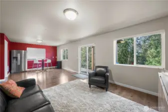 Lower level with separate entrance offering flexible living potential.