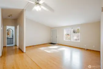 Entry and living room.