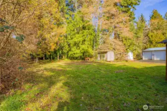Outbuildings for additional storage.