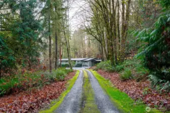 Beautiful approach into the woods and this peaceful setting on 4.52 acres, offering magical walks