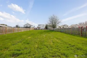 "Field of Dreams." YES, this is your private, fully fenced, level yard!