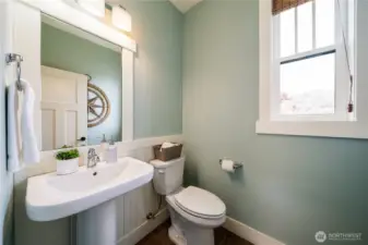 Main level powder room.