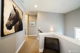 Upper level landing looking towards the upper level Primary bedroom suite 2.