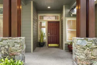 Approach to front door - covered and gracious.