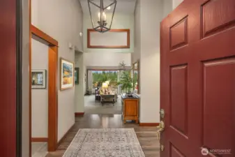 Welcome home! Dramatic entry with vaulted ceilings.