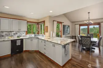 Open kitchen, but not too open.