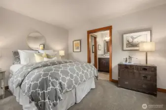 Generously sized junior primary bedroom.