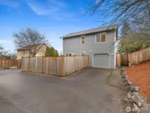 Your own one car garage and parking space.