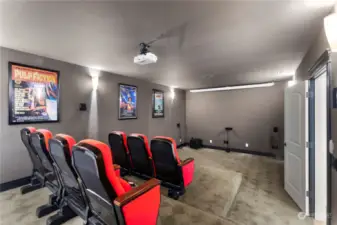 Awesome theater on lower level.
