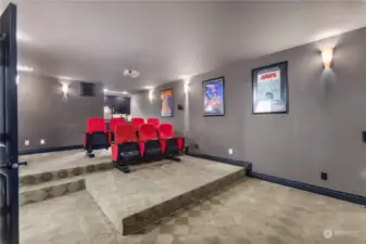 Elevated movie-style seating.