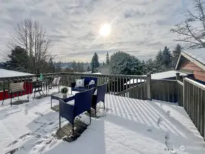 You can see Mount Rainier on a clear day