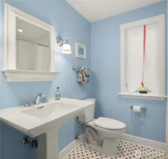 Guest room bathroom.