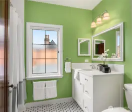 This bathroom is shared by the 2nd and 3rd bedrooms.