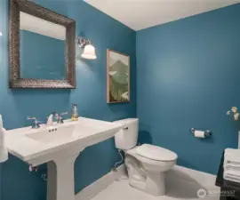 Lower level 1/2 bathroom.