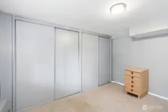 Downstairs bedroom/guest room, loads of storage