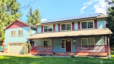 Welcome to 7531 152nd Ln SE, Tenino. Gated 5.2-acre estate with 5 potential bedrooms + 1br ADU, shop, solar, and fiber Optic high speed internet. Offering privacy, flexibility, and energy efficiency