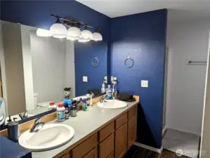 5 piece primary bathroom on the main floor