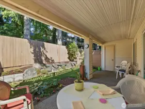 Storage room off back patio
