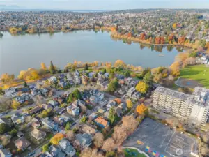 The nearby Green Lake Community Center offers year-round programs, including fitness classes and a swimming pool, enhancing the areas appeal for active lifestyles.