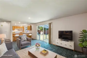 Family Room Virtually Staged