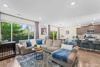 Open living area featuring designer finishes and plenty of natural light.