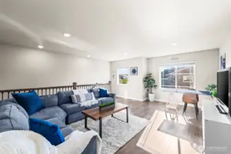 Lots of open space in this loft perfect for entertaining or secondary living space.