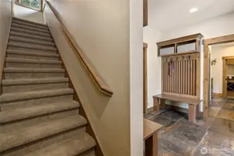 Head upstairs to bonus/bedroom above garage