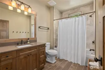 Bathroom above garage