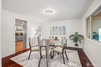 Just outside the kitchen, guests will enjoy their dinners hot and ready! It's also the perfect place for a game room for card nights