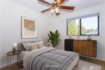 Virtually staged third bedroom