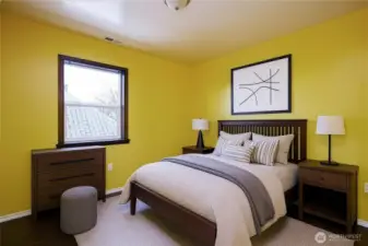 Upper Unit Bedroom. Virtually Staged.