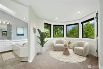 Here is the sitting area for a quiet retreat at the days end.