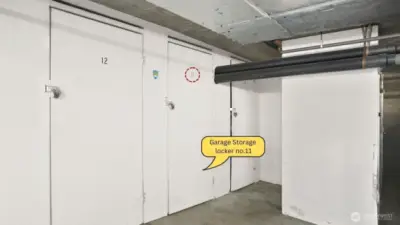 Assigned Storage Closet #11 in the parking garage
