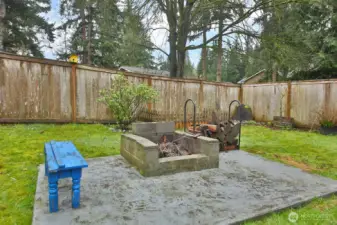 There is a firepit patio space for outdoor fun!